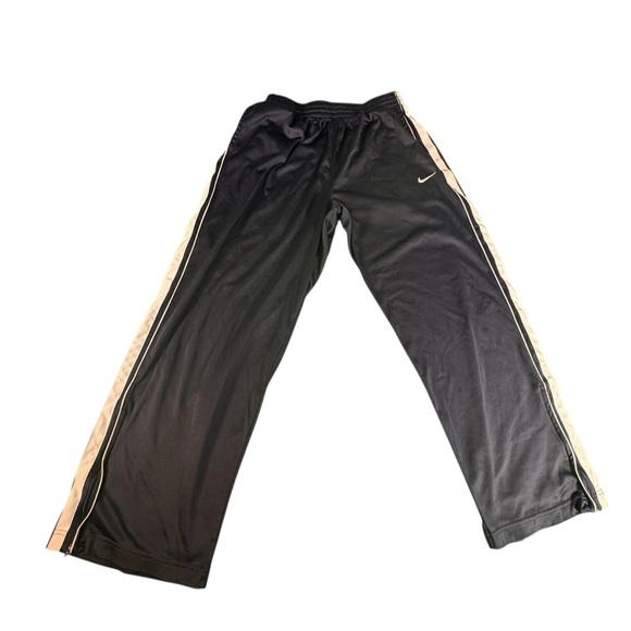 Nike Basketball Pants XXL Blue Track Warm-Up Zip Ankle Logo Striped Swoosh VTG - Picture 3 of 12